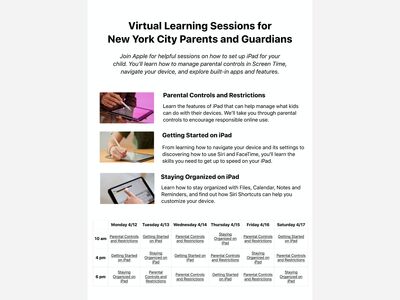 Virtual Learning Session for NYC Parents & Guardian